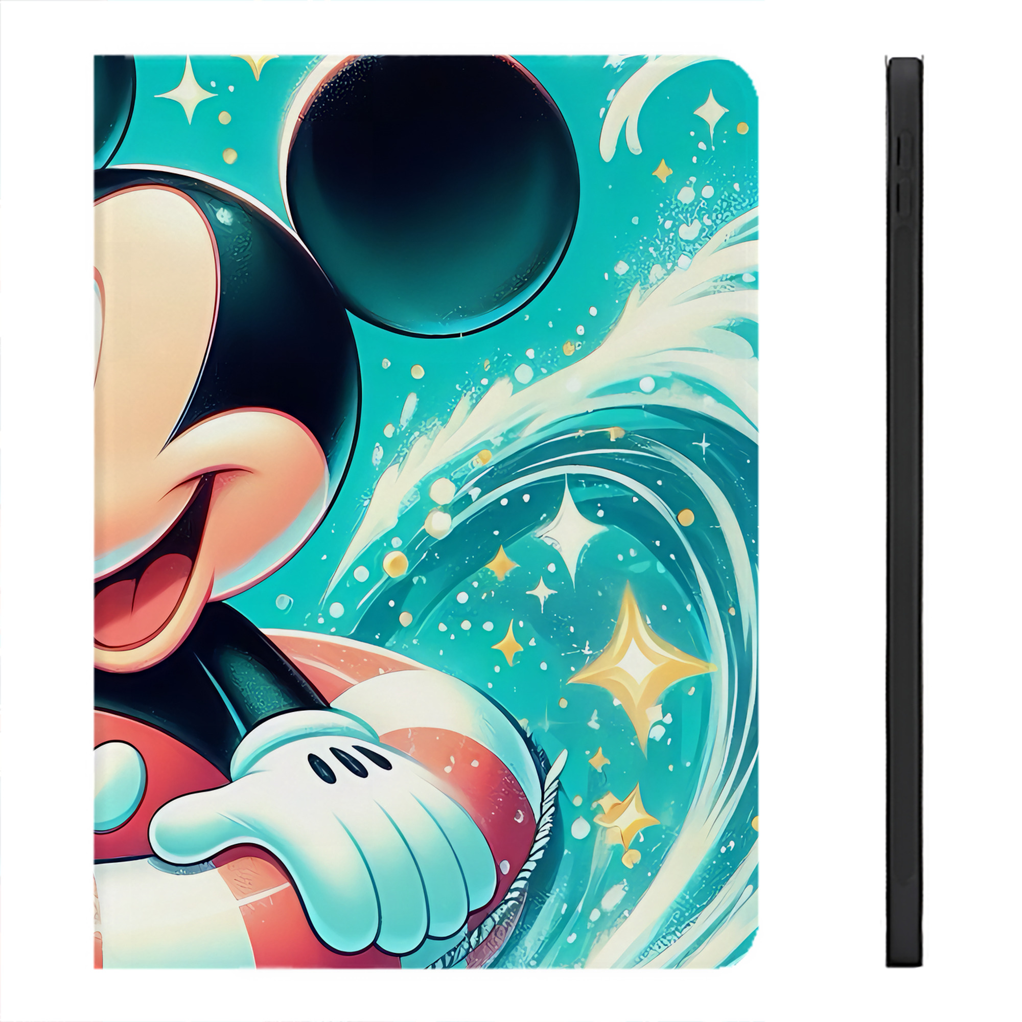 （画像用） ミッキーマウス Mickey Mouse IPadケース ペンホルダー付き ブックスタイルデザイン